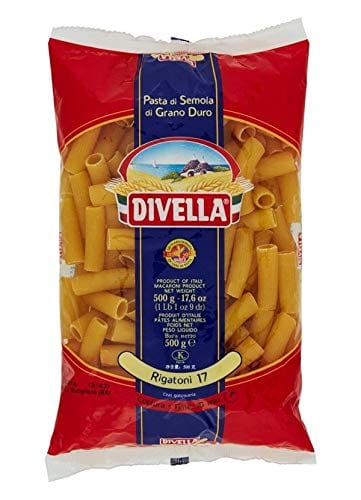 Divella Nudelgerichte DIVELLA HARTWEIZENGRIESS NUDELN RIGATONI 17 GR 500 X 24 9507374337592
