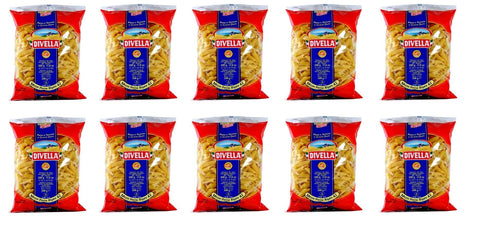 Divella Pasta 10x Pasta Divella 100% Italienisch N° 42 Mezze penne Rigate 500 g 8005121000429