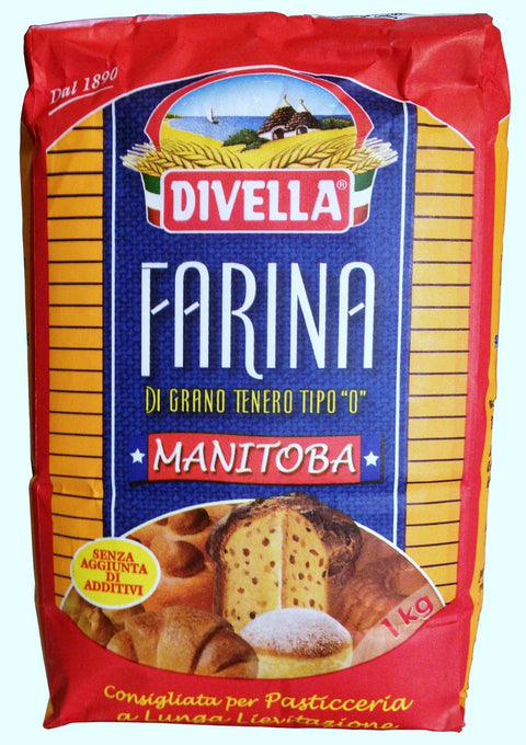 Divella Teffmehl Mehl Manitoba DIVELLA - Weizenmehl Typ 0 - 1 kg Beutel - Farina di Grano Tenero Tipo 0 8005121200515
