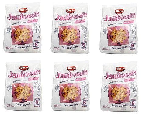 Doria Kekse 6x Doria Schinken kekse Jumbonetti Salzgebäck 320Gr in 8 Portionstüten á 40g 8000605910386