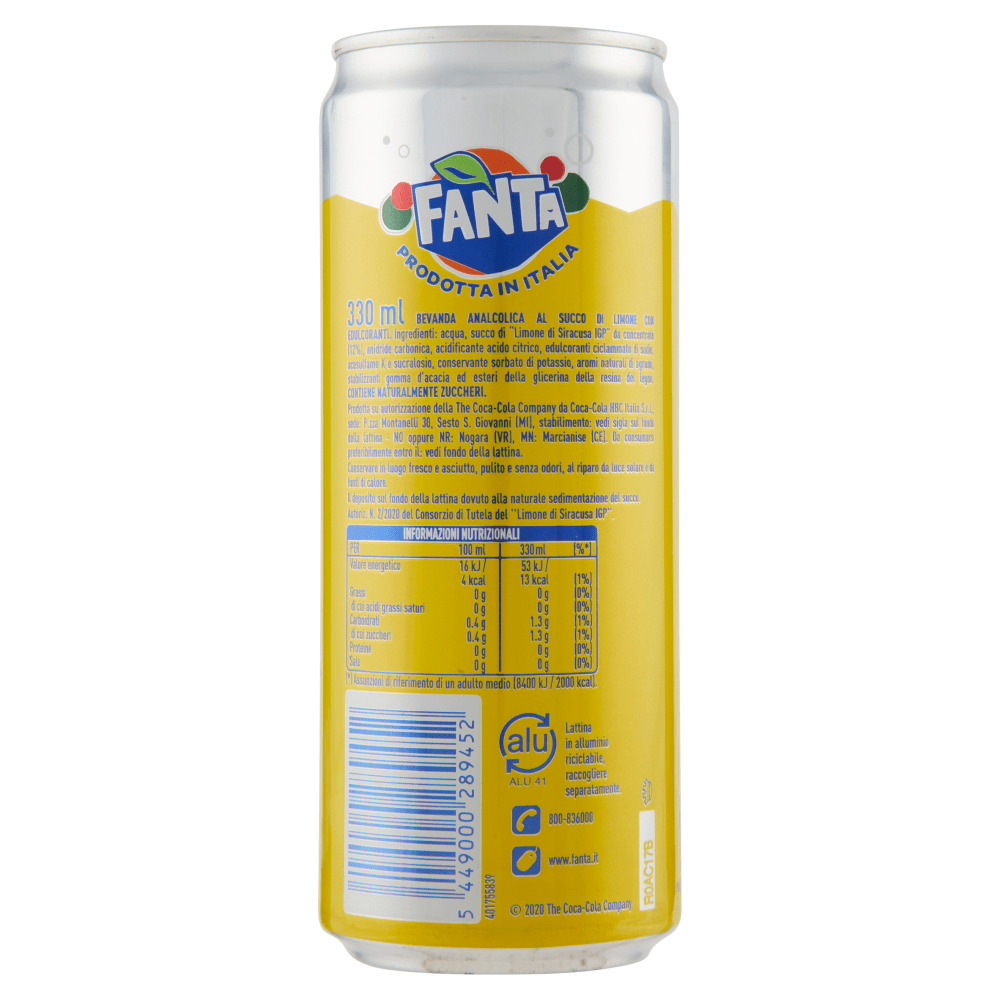24x Fanta Lemon Zero Igp 330ml Erfrischungsgetränk Einwegdosen – Italian  Gourmet