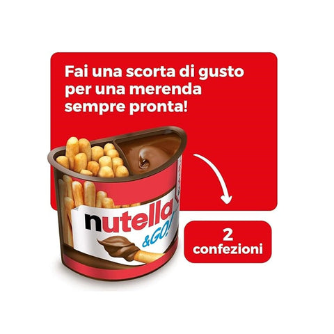 Ferrero Kekse 8x Ferrero Nutella &GO 2x48gr, Snack auf Basis von Haselnuss- und Kakao-Streichcreme und knusprige herzhafte Kekse 2x48g + Italian Gourmet polpa 400gr 8000500301609