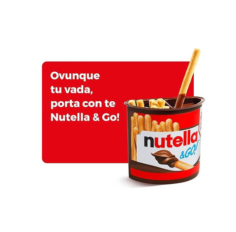 Ferrero Kekse 8x Ferrero Nutella &GO 2x48gr, Snack auf Basis von Haselnuss- und Kakao-Streichcreme und knusprige herzhafte Kekse 2x48g + Italian Gourmet polpa 400gr 8000500301609