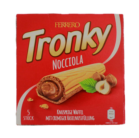 Ferrero Kekse Ferrero Tronky Nocciola Knusprige Waffel mit cremiger Haselnussfüllung, 20er Pack (20 x 90g) 8000500205068