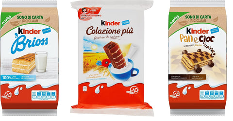 Ferrero Riegel Testpaket Kinder Ferrero Brioss Colazione più Panecioc brioche snack 30 x 27gr 8000500283271