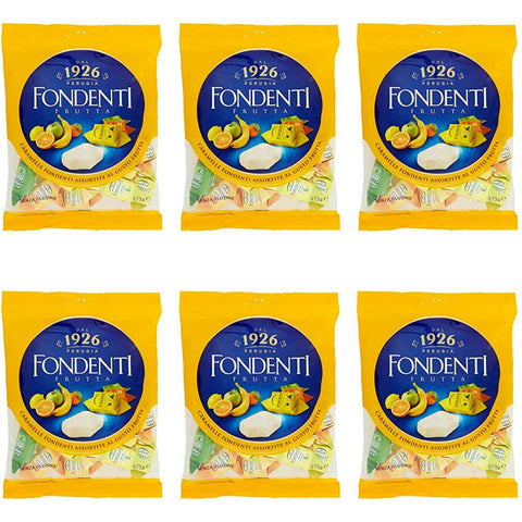 Fida Frucht- & Kräuterbonbons 6x Fida Perugia Caramelle Fondenti assortite al gusto frutta Dunkle Bonbons mit Fruchtgeschmack 175g 8006150200132