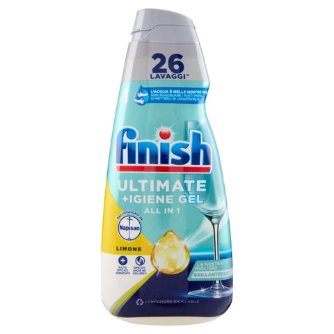 Finish Waschmittel Finish Ultimate +Igiene Gel All In 1 Limone Geschirrspülmittel Zitrone 26 Spülungen SONDERANGEBOT 8002910060282