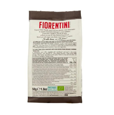 FIORENTINI Reiswaffeln 16x Fiorentini gli Originali Mais Snack Semi di Chia 50g Mais-Snack Chiasamen 50g + Italian Gourmet polpa 400g 8002885001655