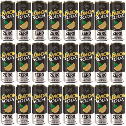 FONTI DI CRODO Limonade LEMON SODA ZERO (24x330ML) - Italienische Limonade mit natürlichem Quellwasser & Zitronensaft. Zuckerfreie Limonade ohne künstliche Zusätze, ideal für Alltag & Aperitif 8057192003946