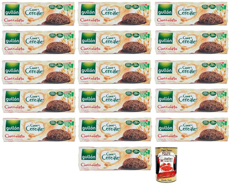 Gullon Kekse 16x Gullón Cuor di Cereale Cioccolato Kekse,Vollkornkekse mit Schokolade und Haferflocken,Packung mit 280g + Italian Gourmet Polpa di Pomodoro 400g Dose 8410376039979