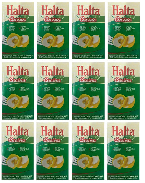 Halta Bratensaucen 12x Halta Cucina Preparato Alimentare UHT per Cucina Cremige Zubereitung UHT für die Küche Ideal für Pasta, Saucen, Pizza Kochsahne Sahne 1000ml 8004172000907