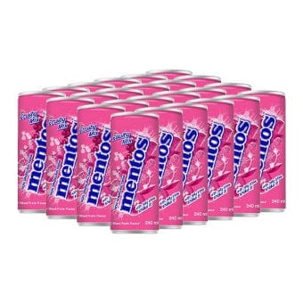 Italian Gourmet Bitter Lemon Mentos Fruity Mix, Erfrischungsgetränk mit Fruchtgeschmack und Kokosnussgeleestückchen, 24x240 ml+ Italian Gourmet polpa 400g 8032804040014