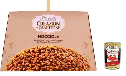 Italian Gourmet Brot & Backwaren 4x Bauli creazioni di panettone nocciola mit Piemont-Haselnusscreme IGP 750 g + Italian gourmet polpa 400g 8001720415459