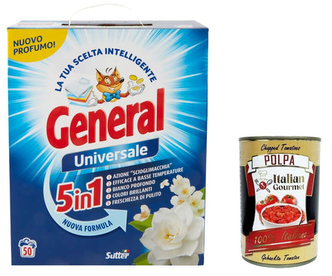 Italian Gourmet Color- & Feinwäsche General Universal New Formula 5in1 3 kg+ Italian Gourmet Polpa di Pomodoro 400g 8032804040014