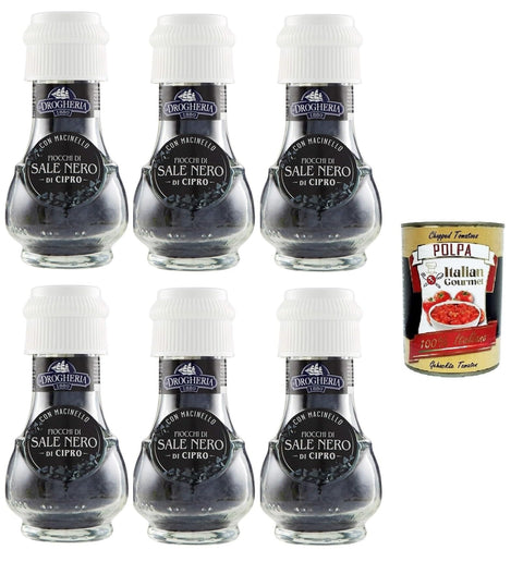 Italian Gourmet E.R. Backmarzipan La Drogheria Sale Nero di Cipro Schwarzes Salz aus Zypern 6x 50gr + Italian Gourmet polpa 400g 8032804040014