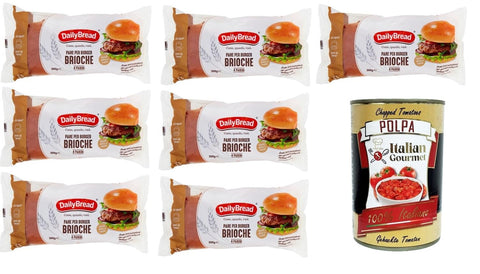 Italian Gourmet E.R. Baguette Daily Bread Brot für Burger-Brioche-Sandwiches 7x300g+ Italian Gourmet polpa 400g 8032804040014