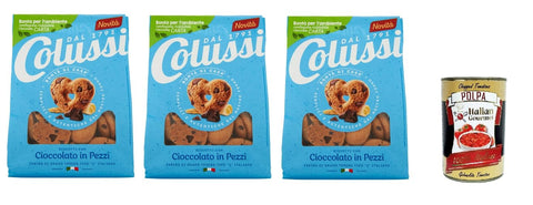 Italian Gourmet E.R. Brot & Backwaren 3x Colussi Kekse mit Schokolade in Stücken 500 g + Italian Gourmet polpa 400g 8002590075293