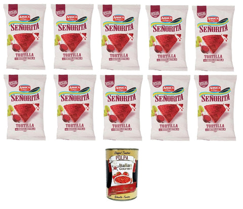 Italian Gourmet E.R. Brot & Backwaren Amica Chips Señorita Tortilla mit Rote Bete 10x170 g+ Italian Gourmet polpa 400g 8008714003104