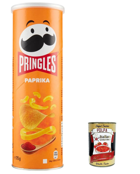 Italian Gourmet E.R. Chips 3x Paprika, Salziger Snack mit Paprika Geschmack, Kartoffelchips 175g + Italian Gourmet Polpa di Pomodoro 400g Dose 5053990162734