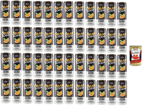 Italian Gourmet E.R. Cola & Limonade Oransoda Zero Erfrischungsgetränk Orangenlemonade, Ohne Zuckerzusatz, orange italian soft drink sugar free, 48x 33cl + Italian Gourmet polpa 400g 8032804040014
