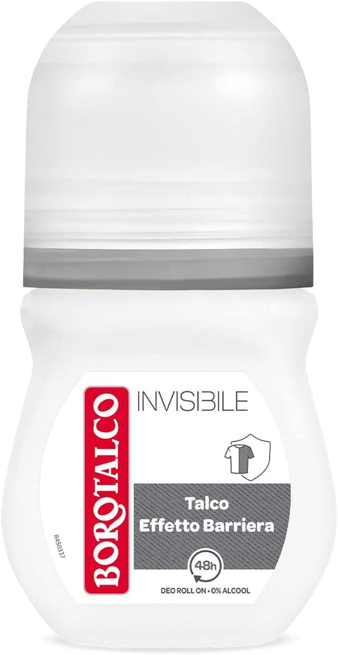 Italian Gourmet E.R. Deo 12x Borotalco Invisible Roll-on-Deo deodorant alkoholfrei mit Talk-Barriere-Effekt, fängt Halos ein und überträgt sie nicht, 48h 50 ml + Italian Gourmet Polpa 400g 80903871