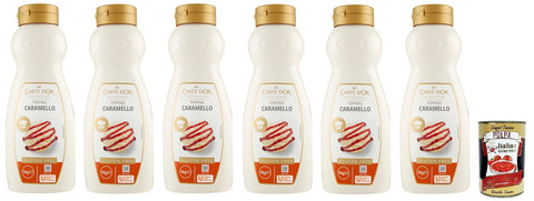 Italian Gourmet E.R. Dessertsaucen 6x Carte d’Or Topping Caramello,Süße Sauce mit Karamellgeschmack zur Dekoration von Kuchen und Eiscreme 1Kg + Italian Gourmet Polpa di Pomodoro 400g Dose 8032804040014