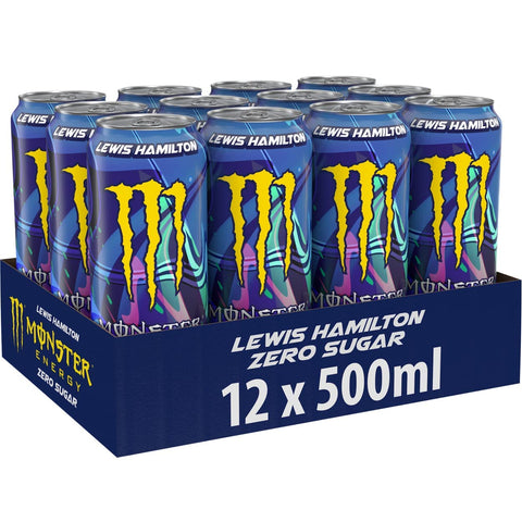 Italian Gourmet E.R. Energy Drinks Monster Energy Lewis Hamilton Zero - koffeinhaltiger Energy Drink mit erfrischendem Pfirsich-Nektarinen Geschmack ohne Zucker und ohne Kalorien Dosen (24 x 500 ml) + Italian Gourmet Polpa 400g 8057192003502