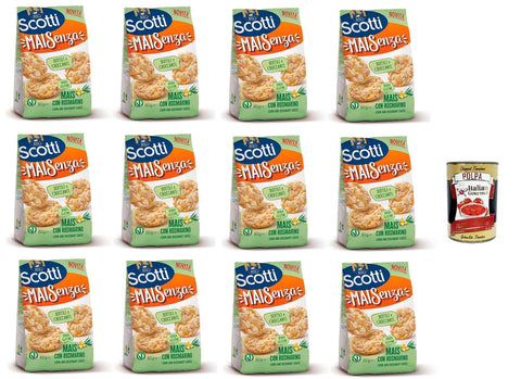 Italian Gourmet E.R. Flips Riso Scotti Mai Senza Mais mit Rosmarin 12 x 60gr + Italian Gourmet polpa 400g 8032804040014