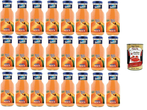 Italian Gourmet E.R. Fruchtsäfte Santal BIG Pesca Fruchtsaft mit Pfirsichgeschmack 24x250ml + Italian Gourmet polpa 400g 8032804040014