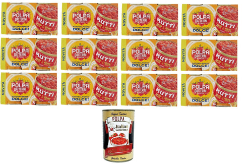 Italian Gourmet E.R. Ganze Tomaten Mutti Polpa di pomodoro datterini Dolce Süßes Datterini-Tomatenmark 12x 2x300gr+ Italian Gourmet polpa 400g 8032804040014