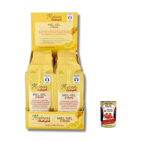 Italian Gourmet E.R. Honig Ambrosoli Mielness Miel Gel Strong 30ml, Honiggel Honig-Zitronengeschmack 30 x 30 ml + Italian Gourmet polpa 400gr 8032804040014