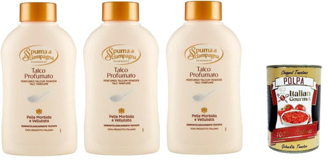 Italian Gourmet E.R. Intime Pflege & Hygiene Spuma di Sciampagna Wohlbefinden Talk duftend – weiches und samtiges Leder 3x 200g + Italian Gourmet polpa 400g 8032804040014