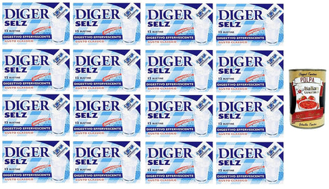 Italian Gourmet E.R. Kaffee & Tee 16x Diger Selz: Brauseantacida-Pulver, klassischer Geschmack+ Italian Gourmet polpa 400g 8000410024025
