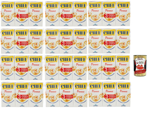 Italian Gourmet E.R. Käse & Alternativen auf Pflanzenbasis Parmalat Panna chef Sahne per cucinare Kochcreme creme fur Koch, double cream for cooking 12x (3x 125ml) + Italian Gourmet polpa 400g 8032804040014