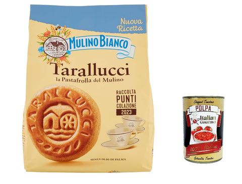 Italian Gourmet E.R. Kekse 3x Mulino Bianco Tarallucci Kekse mit 100 % italienischer Frischrahm 800 g biscuits cookies + Italian Gourmet polpa 400g 8076809507110