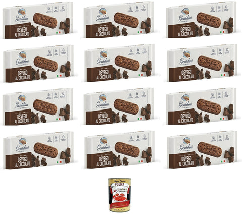 Italian Gourmet E.R. Kekse Gentilini Osvego al cioccolato Schokoladen-Osvego 12 x 250gr + Italian Gourmet Polpa 400g 8032804040014