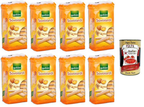 Italian Gourmet E.R. Kekse Gullon Savoiardi Biscotti all'Uovo Savoiardi Eierkekse 8x300g+ Italian Gourmet polpa 400g 8032804040014