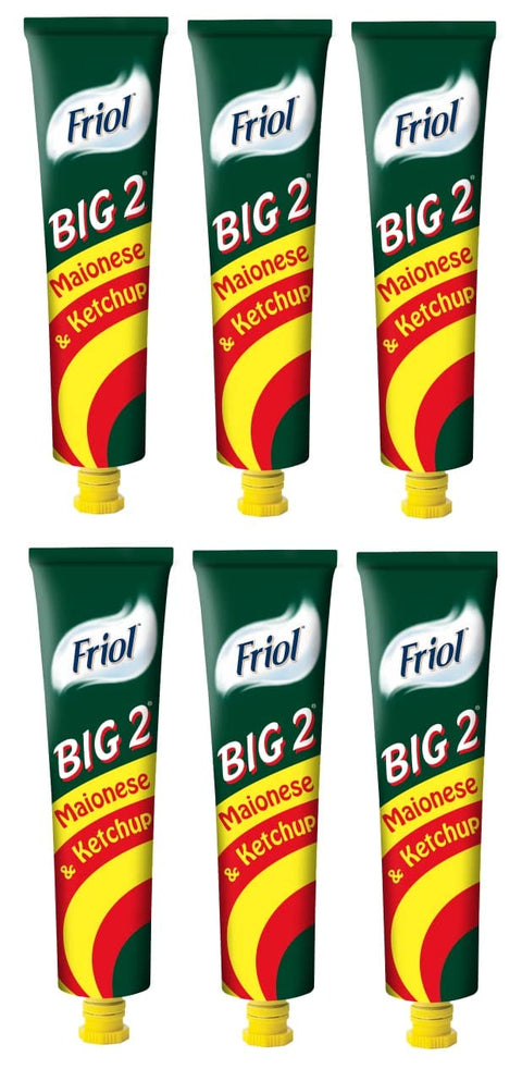 Italian Gourmet E.R. Ketchup 6x Friol Big 2 Ketchup und Mayonnaise Würzsaucen Sauce in 190g Tube 8002470031982