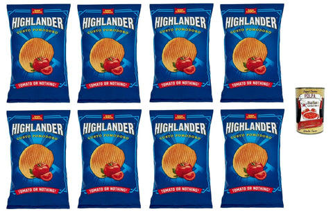 Italian Gourmet E.R. Knabberartikel San Carlo Highlander Tomato or nothing Patatine Kartoffelchips Tomaten Chips 8x130gr + Italian Gourmet polpa 400g 8032804040014
