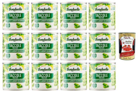 Italian Gourmet E.R. Koch- & Backzutaten Bonduelle Taccole Tagliate Dohlen schneiden 12x400gr + Italian Gourmet polpa 400g 8410624107023