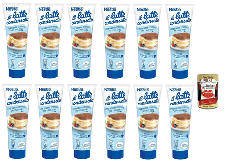 Italian Gourmet E.R. Koch- & Backzutaten Nestlé il latte condensato Kondensmilch cremige Zutat für Desserts gesüßte konzentrierte Vollmilch, gluten free 12x 170g + Italian Gourmet polpa 400g 8032804040014