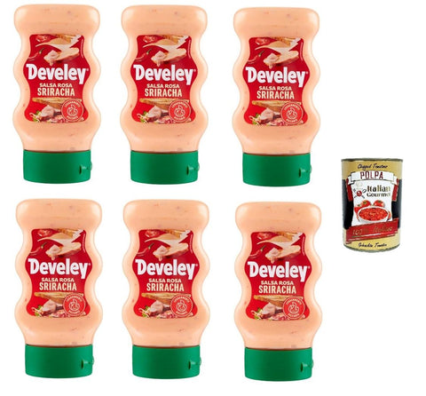 Italian Gourmet E.R. Koch- & Backzutaten Salsa Rosa Sriracha Leicht scharf Squeeze 6 x 250g+ Italian Gourmet Polpa 400g 8032804040014