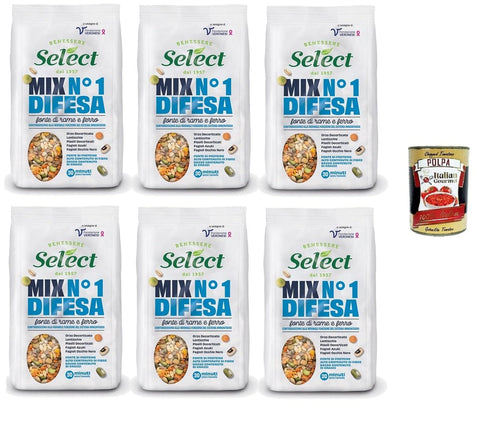 Italian Gourmet E.R. Koch- & Backzutaten Select MIX N.1 DIFESA Quelle für Kupfer und Eisen 6x 300gr + Italian Gourmet polpa 400g 8006280130231