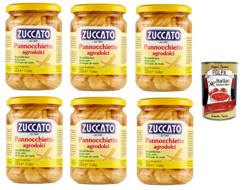 Italian Gourmet E.R. Koch- & Backzutaten ZUCCATO-Pannocchiette di mais Maiskolben 6x 330gr + Italian Gourmet polpa 400g 8032804040014