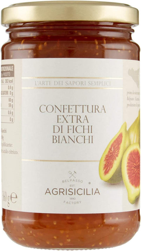 Italian Gourmet E.R. Konfitüren Agrisicilia Confettura Extra di Fichi bianchi Weiße Feigen Extra Konfitüre - 6x 360 g 8017139100732