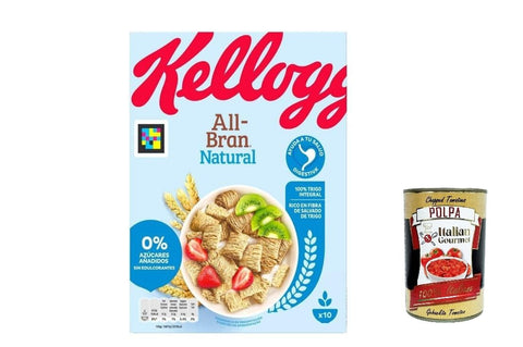 Italian Gourmet E.R. Müsli 6x Kellog's Kellogg All-bran Natural, membrane mit seinen reichhaltigen Weizenfasern cereals 450 g + Italian Gourmet polpa 400g 8032804040014