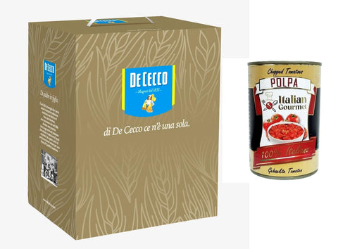 Italian Gourmet E.R. Nudelgerichte De cecco Valigetta, Idea Regalo Pasta 100% Italienisch ab 5kg (10x500gr) + Italian Gourmet polpa 400g 8032804040014
