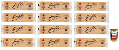 Italian Gourmet E.R. Nudeln & Pasta 12x Pasta di Gragnano Bronze Zeichnung Vermicelli N°10 Nudeln 500g + Italian Gourmet Polpa di Pomodoro 400g Dose 8032804040014