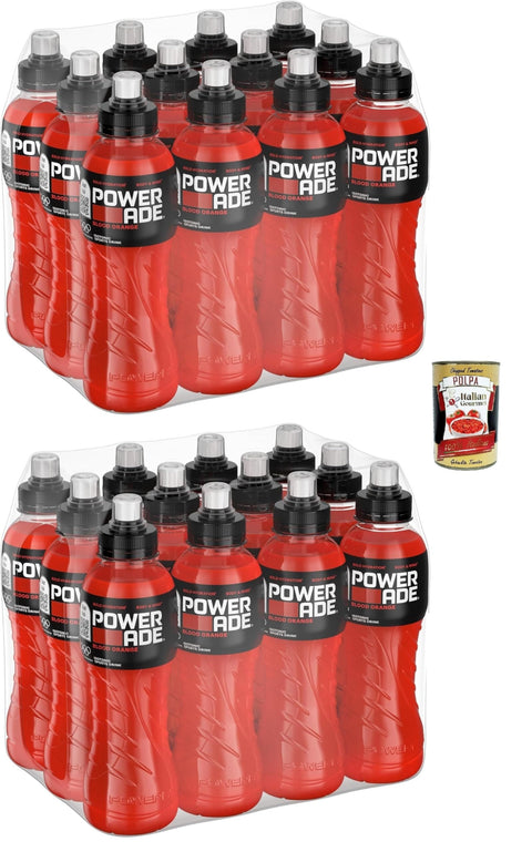 Italian Gourmet E.R. Regenerationsgetränke Powerade Blood orange isotonisches Sportgetränk 24 x 500ml + Italian Gourmet polpa 400g