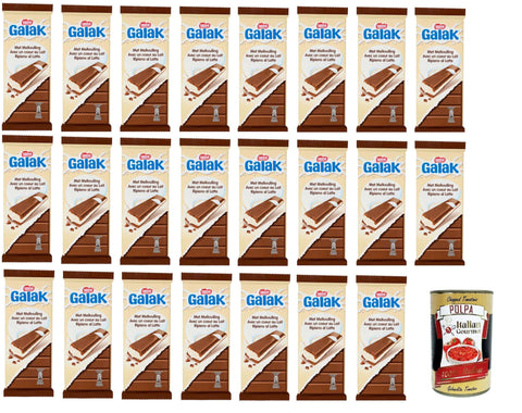 Italian Gourmet E.R. Riegel GALAK Choco Milk gefüllter Milchschokoladenriegel 23x100g+ Italian Gourmet polpa 400g 8032804040014